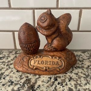 Vintage Salt & Pepper Shakers - Squirrel & Nut - MADE IN USA